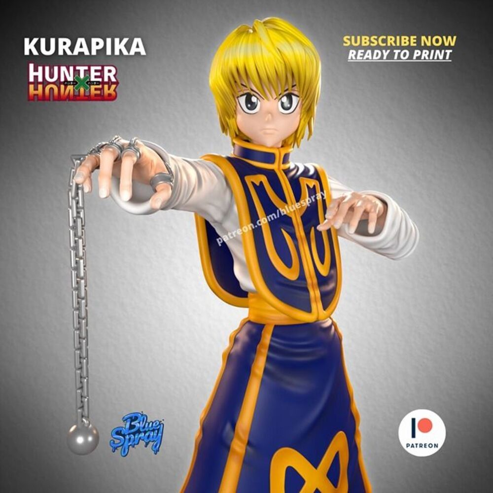 12' 3D Printed Kurapika Figure | Hunter x Hunter | Customizable Unpainted Model